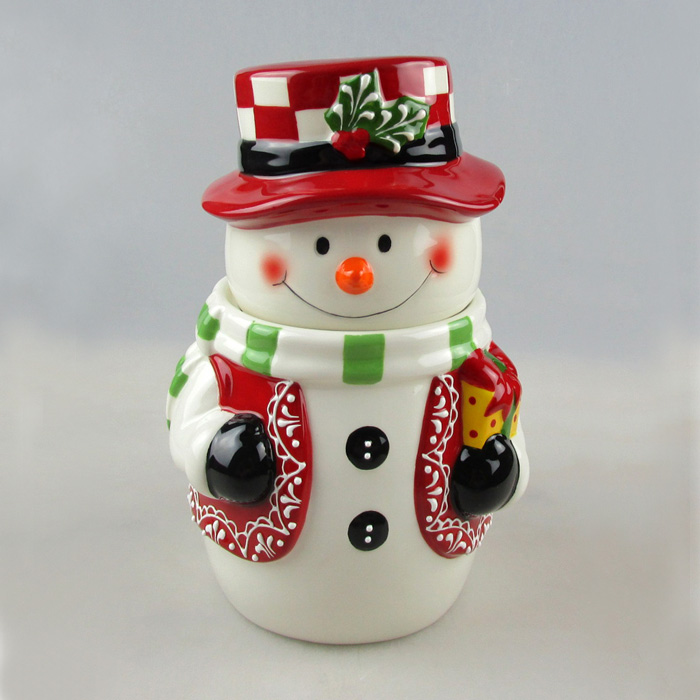 Find Christmas Snow Man Ceramic Candle Holder Manufacturer