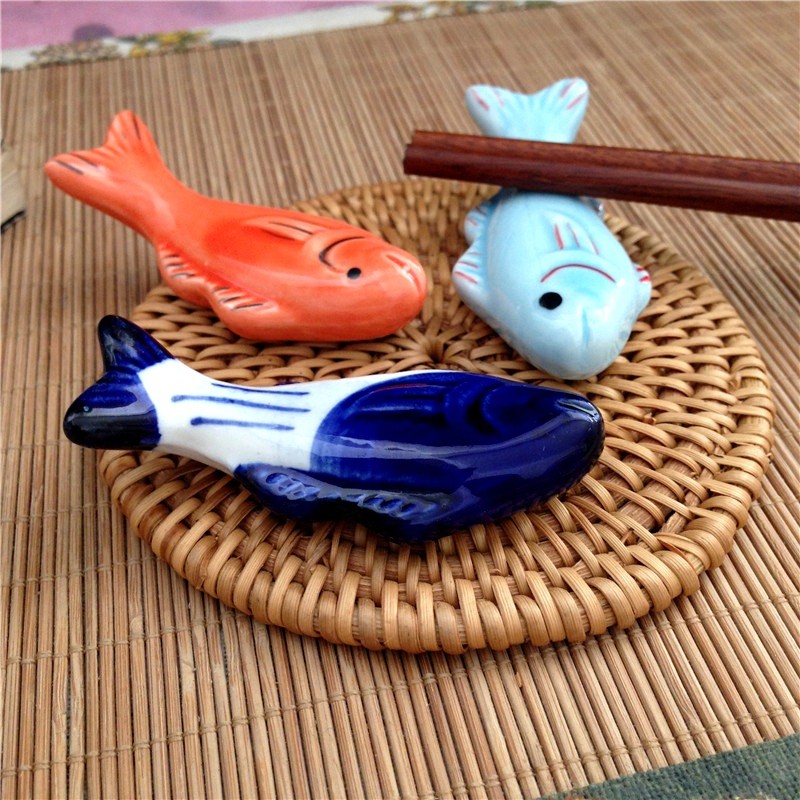 Wholesale Ceramic Fish Chopstick Holder Hand Paint