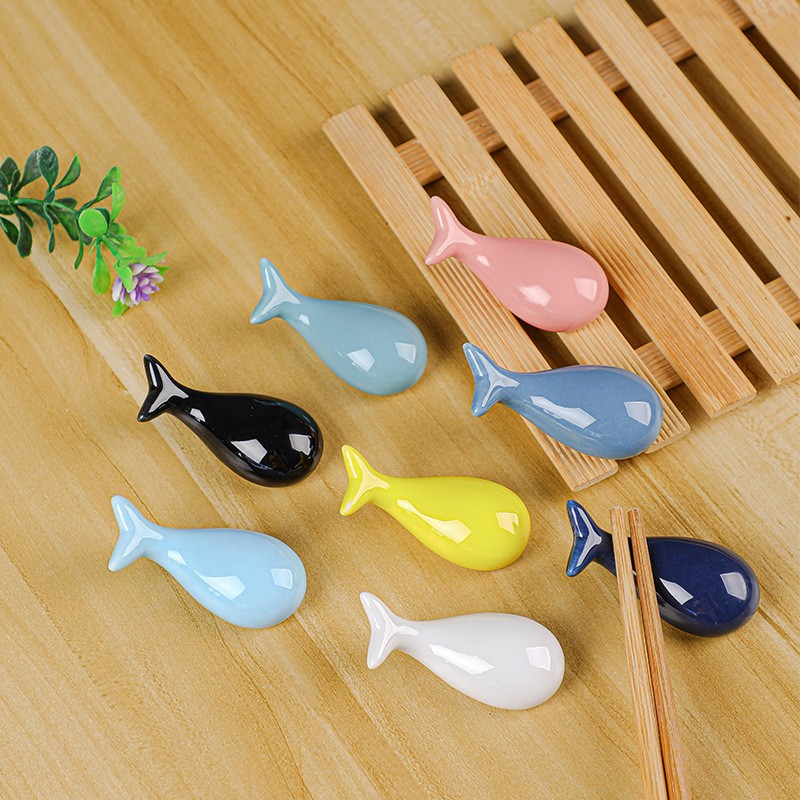 Wholesale Ceramic Whale Chopstick Rest Japanese Style