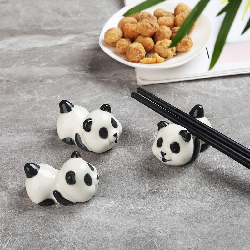 Wholesale Ceramic Panda Chopstick Rest Holder Hand Painted