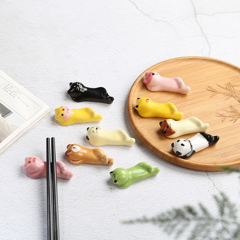 Wholesale Ceramic Lazy Cat Chopstick Rest Hand Painted