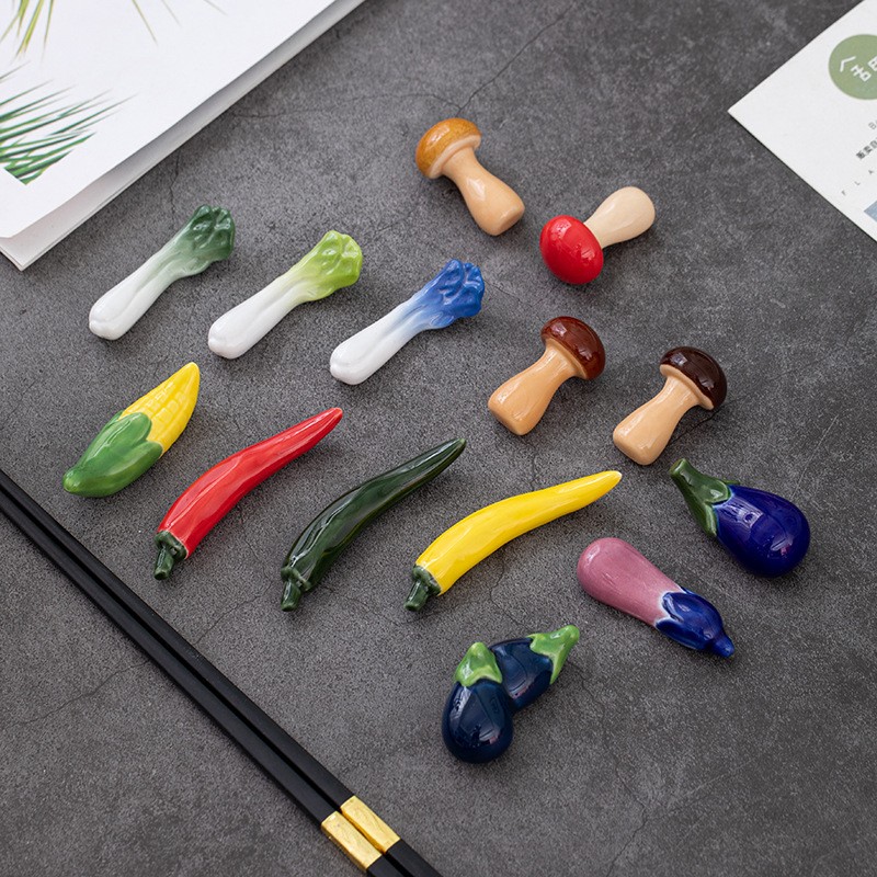 Wholesale Ceramic Vegetable Chopstick Rest Holder