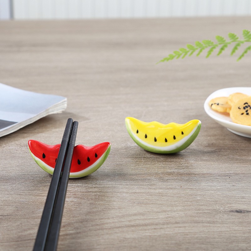 Wholesale Ceramic Watermelon Chopstick Rest Holder