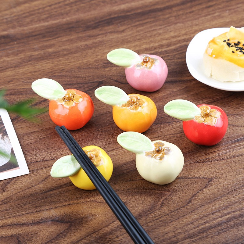 Wholesale Ceramic Persimmon Chopstick Rest Holder