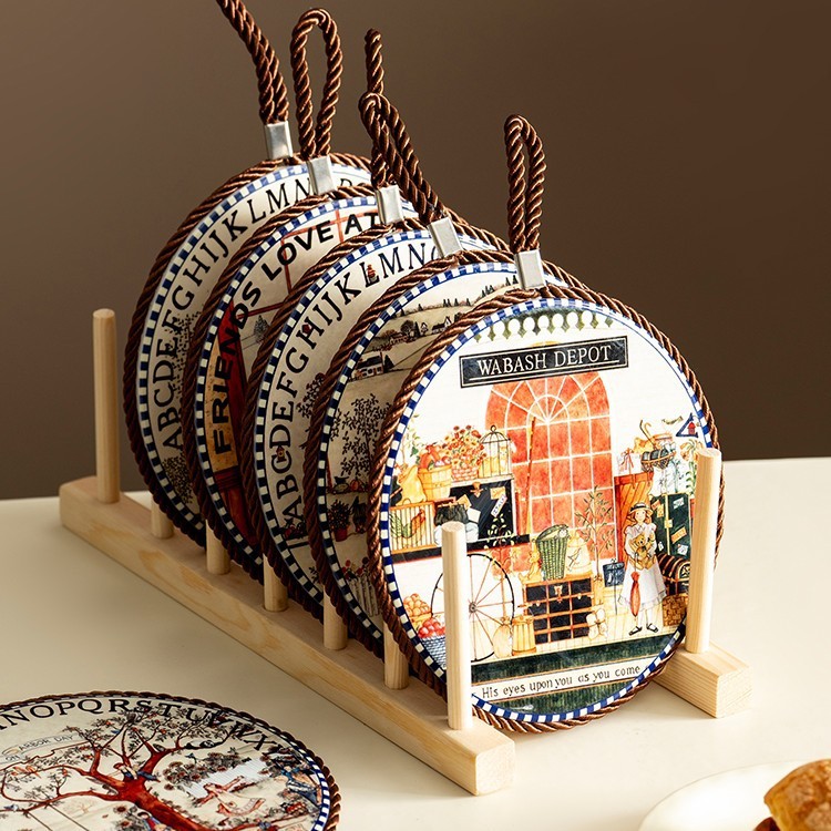 Wholesale Ceramic Coaster With Bamboo Holder