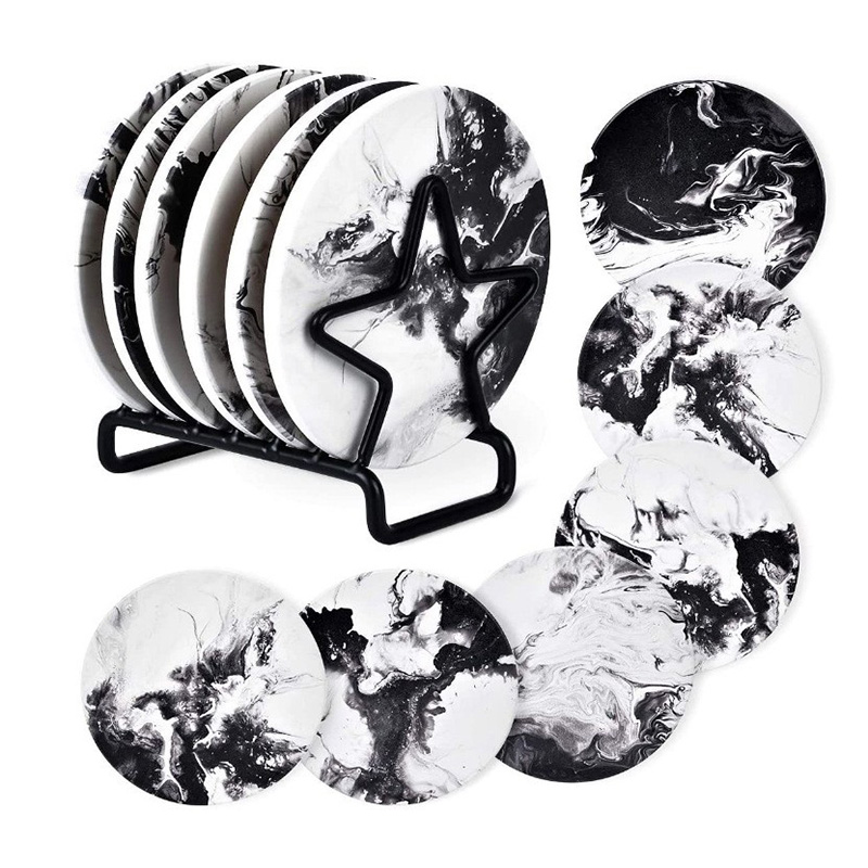 Wholesale Ceramic Coaster Marble Patterns Design