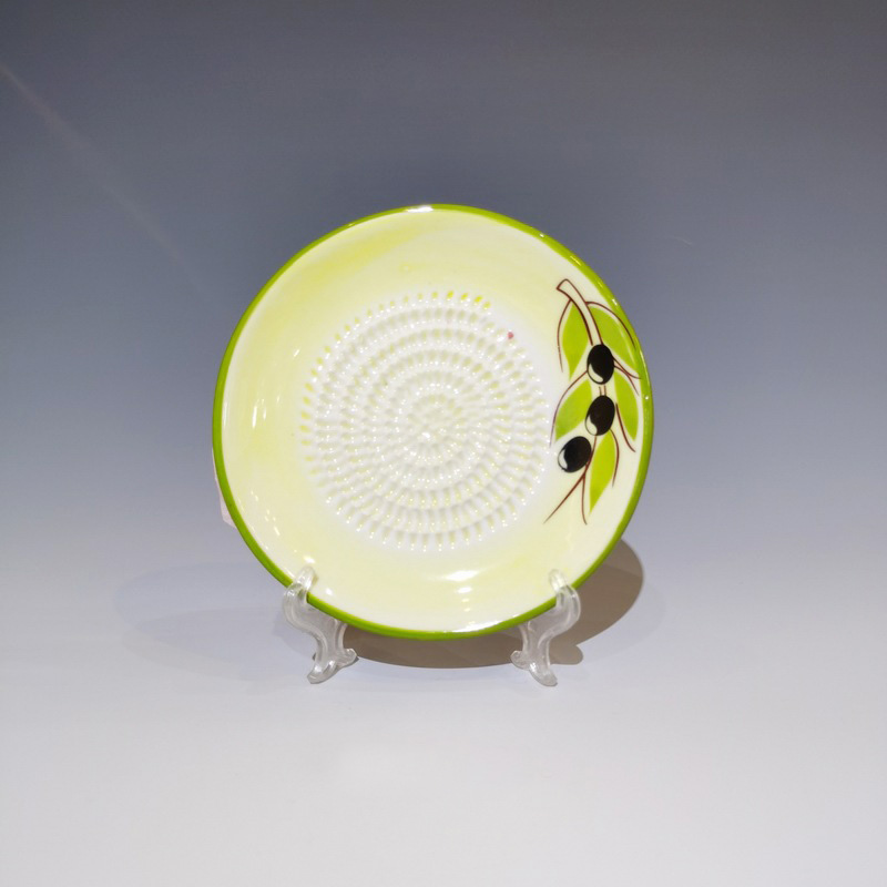 Wholesale Custom Design Ceramic Garlic Grater Plate Olive