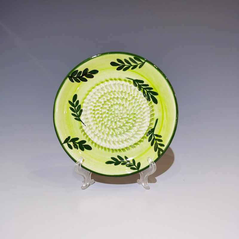 Wholesale Custom Design Ceramic Garlic Grater Plate Leaf