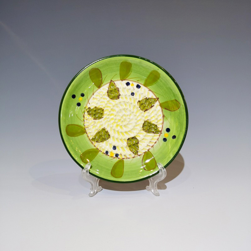 Wholesale Hand Painted Ceramic Garlic Grater Green