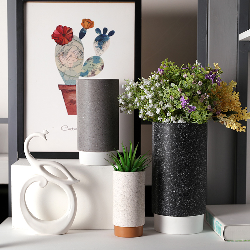 Wholesale Custom Ceramic Sand Multi Color Flower Vase